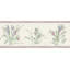 Bordure de papier peint autocollant Jendri - motif floral bleu, vert, sépia, pré, 15 pi. X 7 po, auto-adhésif