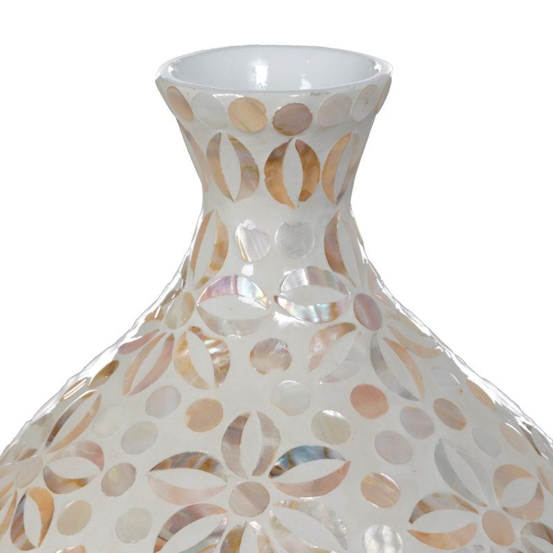 Capraia Coast Floral Vessel, Mother Of Pearl, Light Brown, 23 pieces