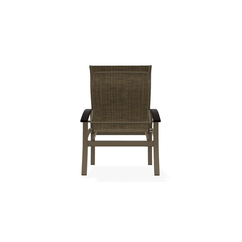 Chaise de patio Askar, Bois de plage texturé, Beacon taupe Sunbrella®, Noir