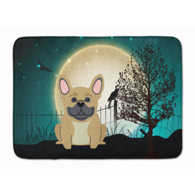 Tapis de bain en forme de bouledogue français Halloween