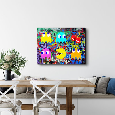 Pacman par Stephen Chambers, impression sur toile tendue