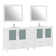 Arroyos 84'' Double Bathroom Vanity with Ceramic Top with Mirror