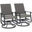 Fauteuil oscillant d'extérieur en rotin, 2 pièces