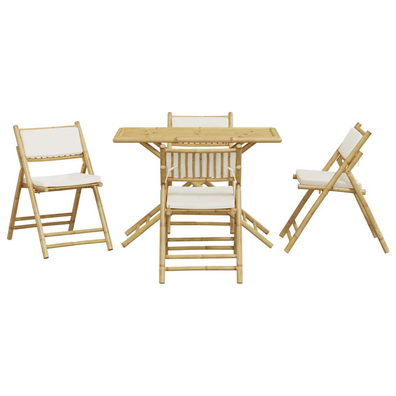 Ensemble bistro 5 pièces avec coussins blanc crème Bay Isle Home ™