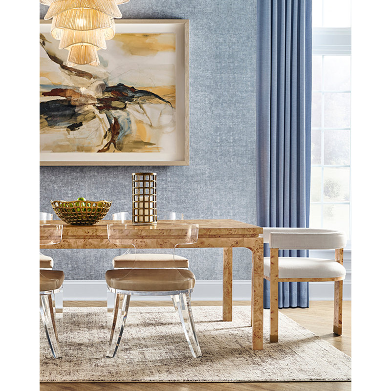 Modern Rectangular Dining Table, Brown