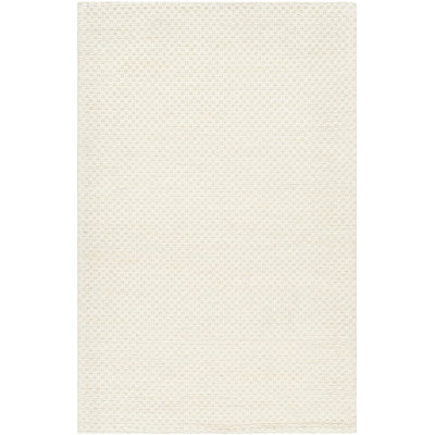 Rectangle Venette Polyester/Wool Area Rug in Cream