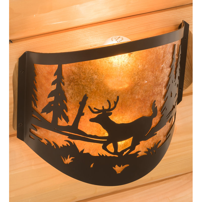 Deer At Lake 1 - Light Wall Sconce