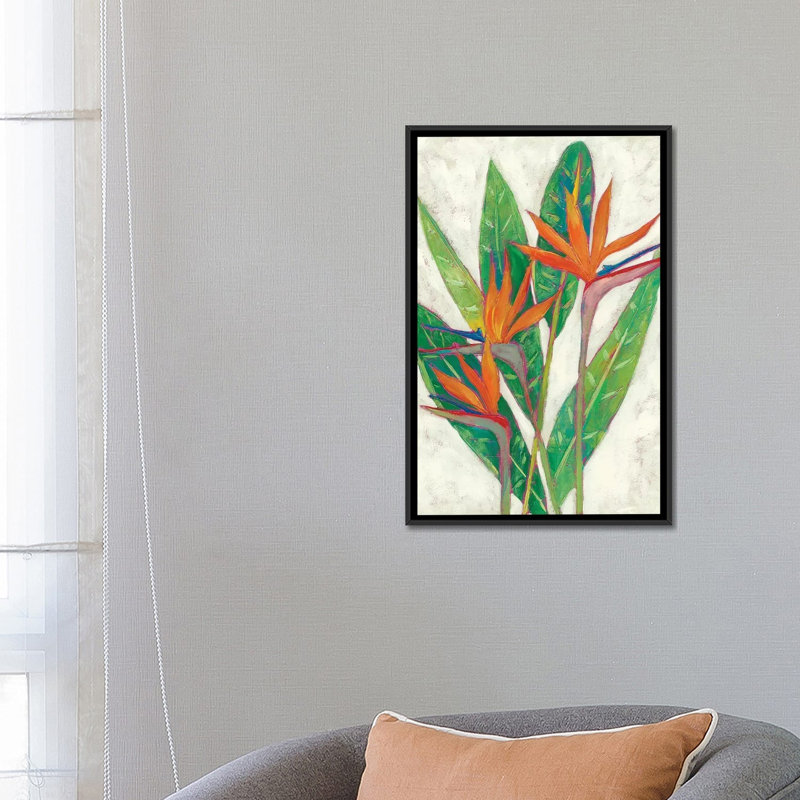 « paradise vacances i », reproduction sur toile, H 26 po x l 18 po x P 1,5 po, Toile avec cadre noir, Pas de tapis