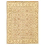 Ferehan Hand Knotted Wool Oriental Area Rug in Silver/Beige