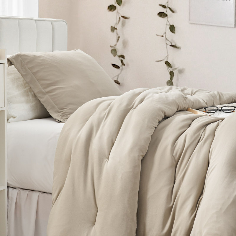 Summertime Thick - Coma Inducer Oversized Comforter Set, Twin Extra Long Comforter + 1 Standard Sham, Taupe