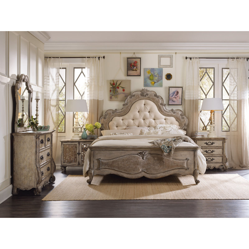 Chatelet Upholstered Panel Bed, Queen