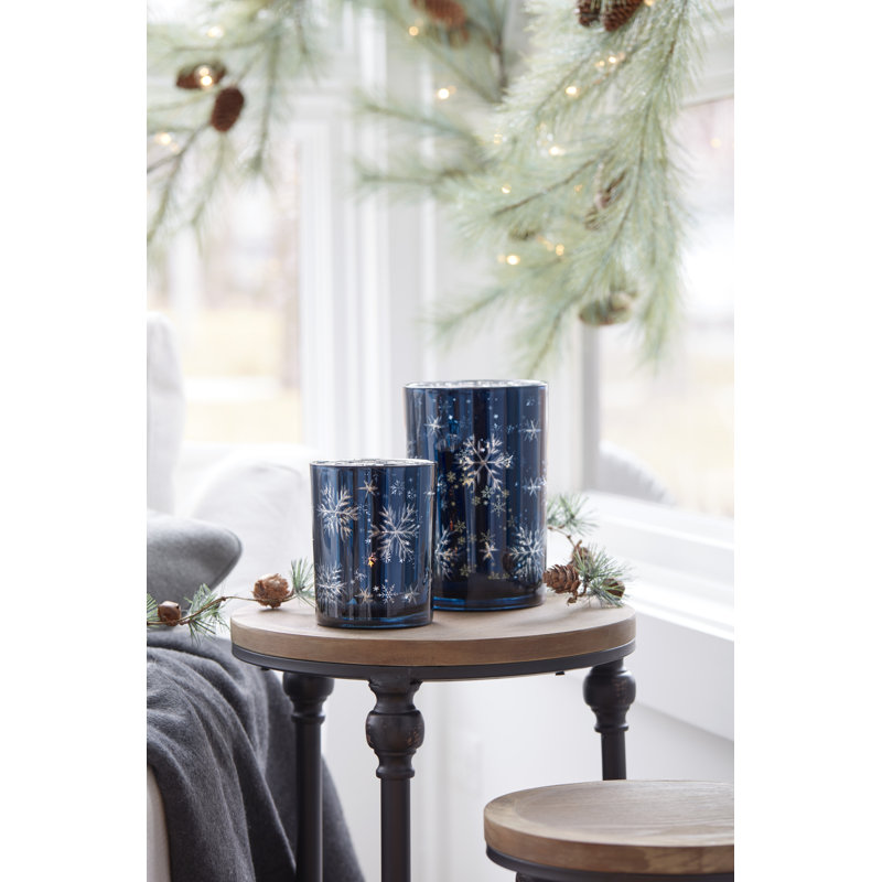 Candle Holder (Set Of 2) 5"H,7"H Glass