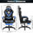 Hoffree Massage Ergonomic Gaming Chair with Bluetooth Speakers and RGB LED Lights-100105950