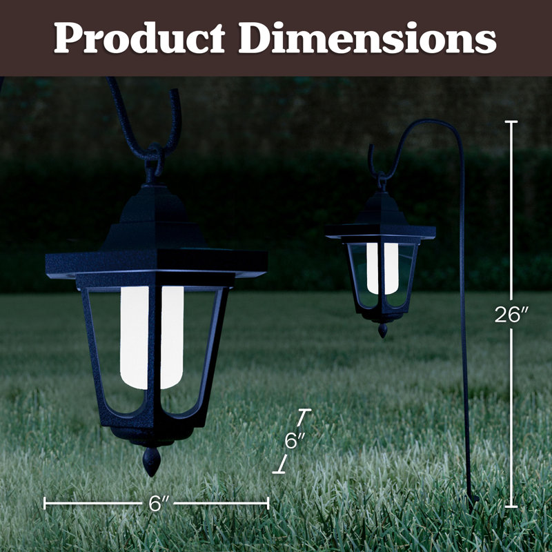 26'' Solar Powered Outdoor Lantern