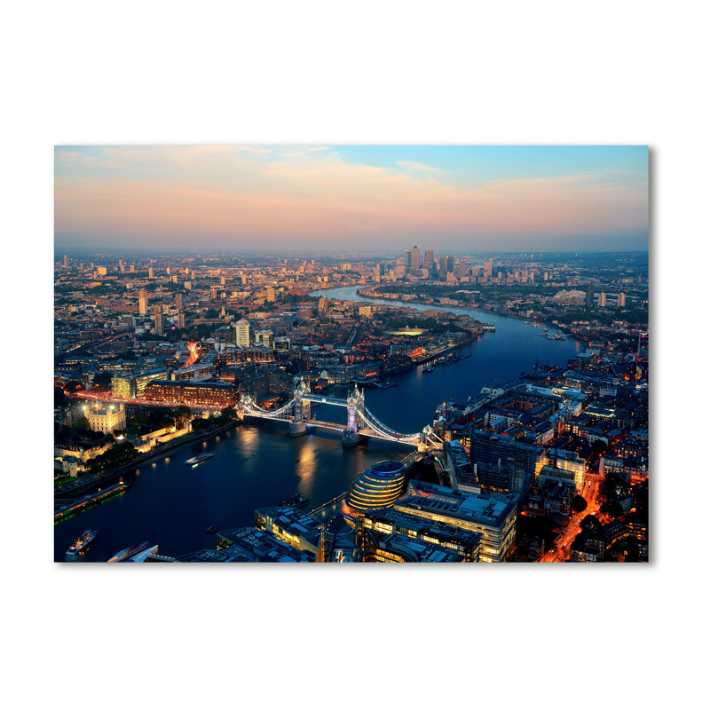 London From a Bird'S Eye View 1 Piece Wrapped Canvas Wall Art