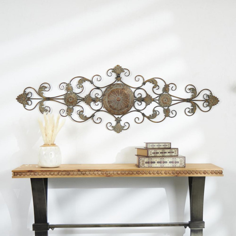 Patil 53" x 18" Brown Metal Rustic Wall Décor