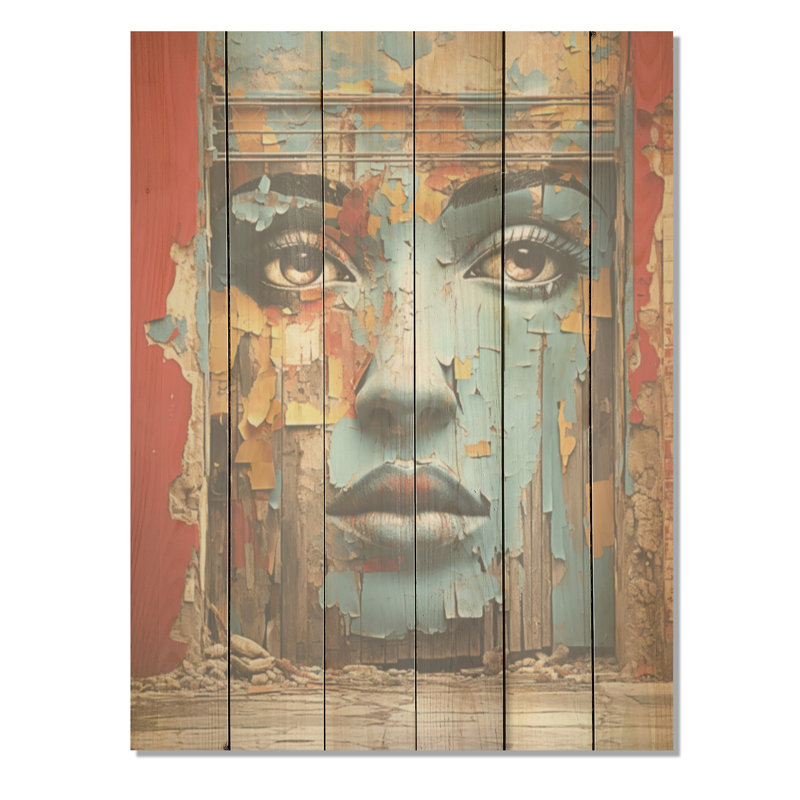 «Cuba Street Art Heritage - Cuba Landscape», art mural sur bois de pin naturel, H 40 po x l 30 po