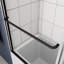 Porte de douche coulissante sophistiquée avec porte en verre trempé de 1/4 po de 56 po à 60 po x 58 po-111795395