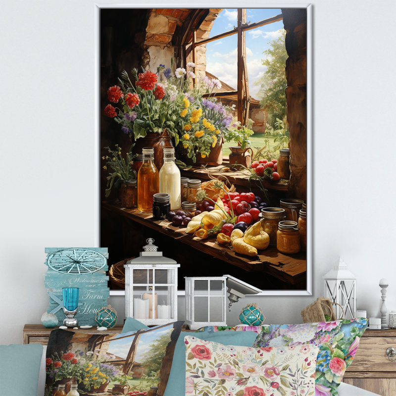 French Cheese Symphony I, Cadre flottant blanc, 40" H x 30" W