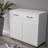 White Modern Side Table with Drawer &amp; Shelves | E1 MDF Material