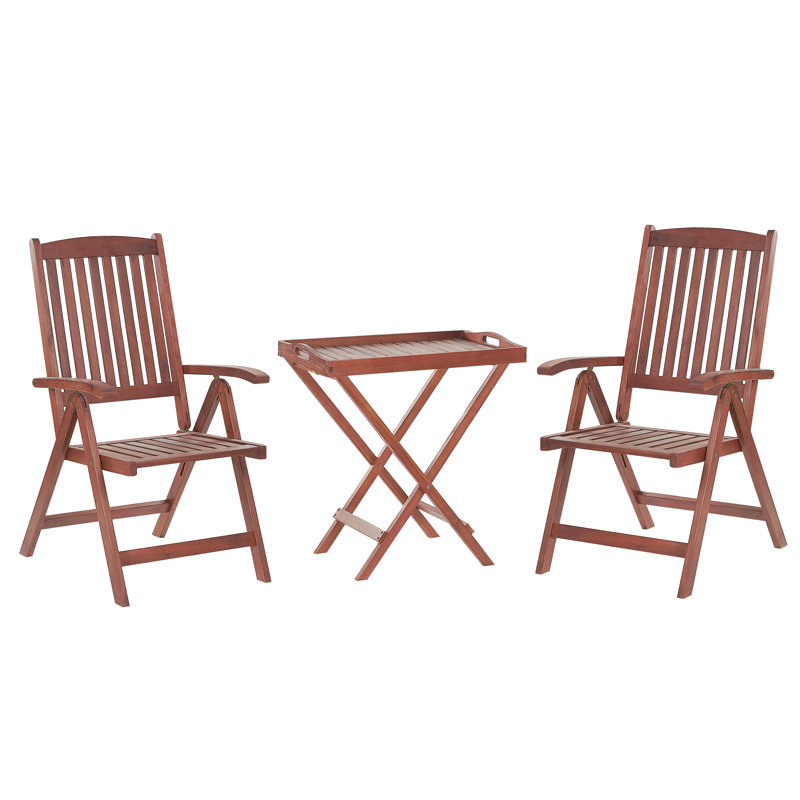 Galilea Acacia Wood Patio Dining Set with Square Table , Cushions Included