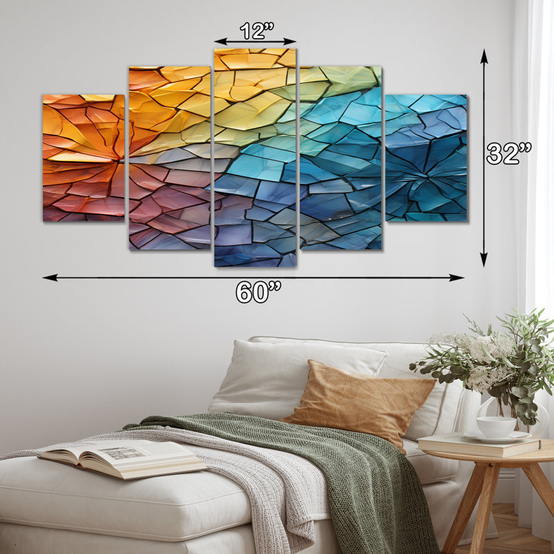 «Colorful Mosaic II» sur métal, reproduction de 5 pièces