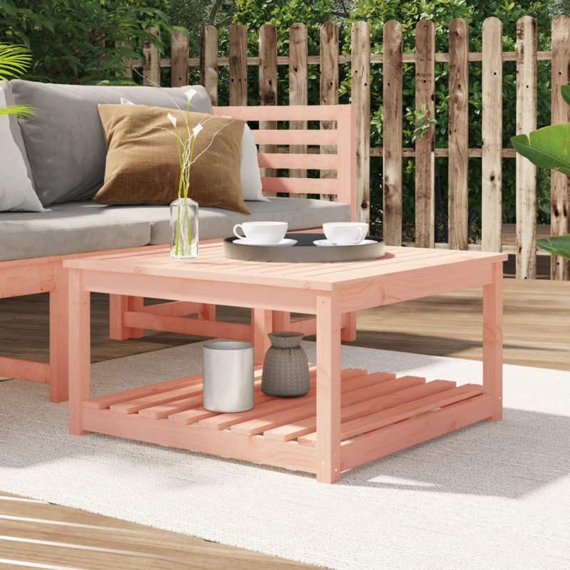 Gaurav Rectangular Outdoor Coffee Table, Natural Douglas