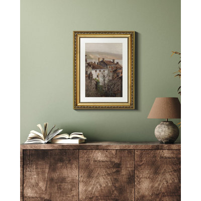 European Town Landscape Gold Framed Wall Art