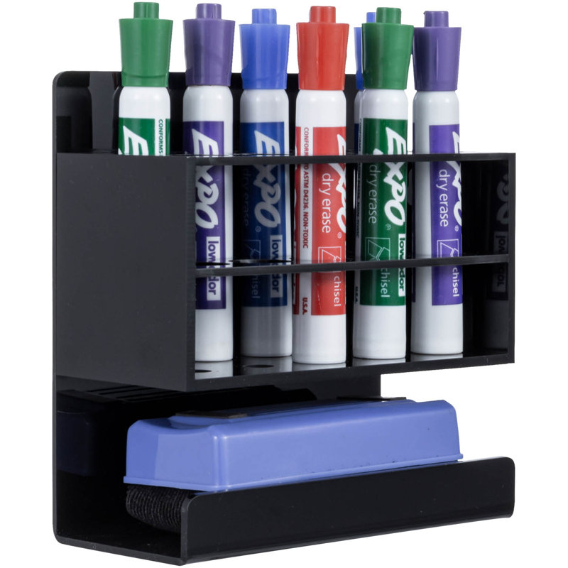 Black Marker Pen Holder Desk Organizer