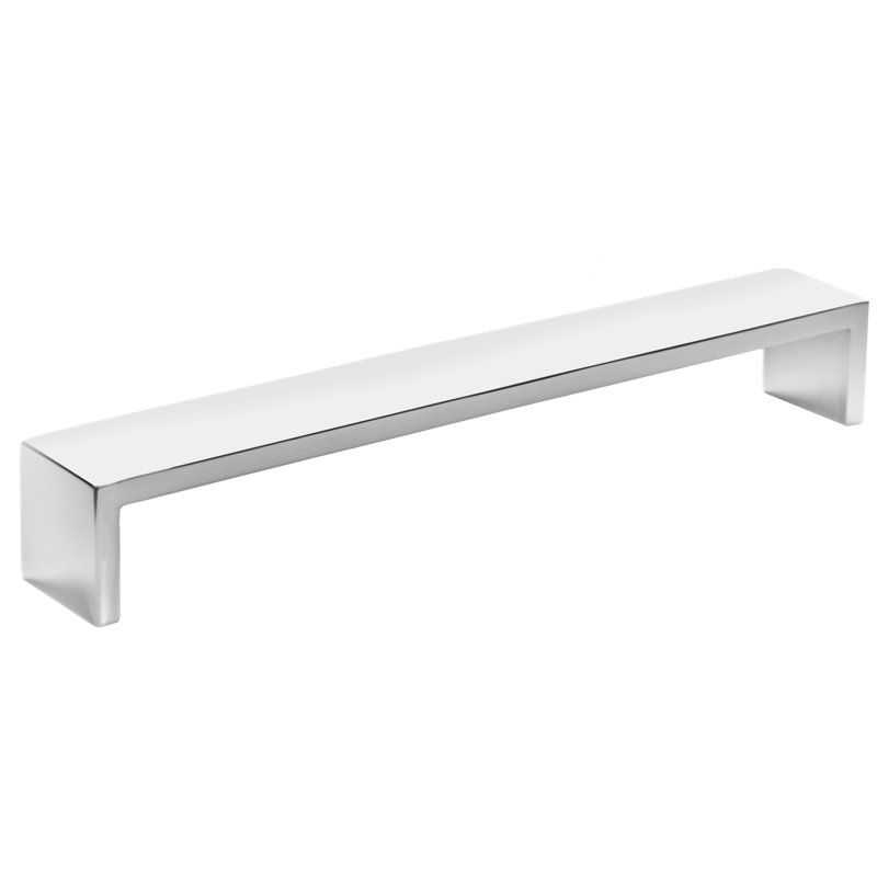 Modern Cabinet Pull, Polished Stainless Steel, 7 5/8"