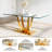 Tempered Glass Top  Dining Table-1676177246