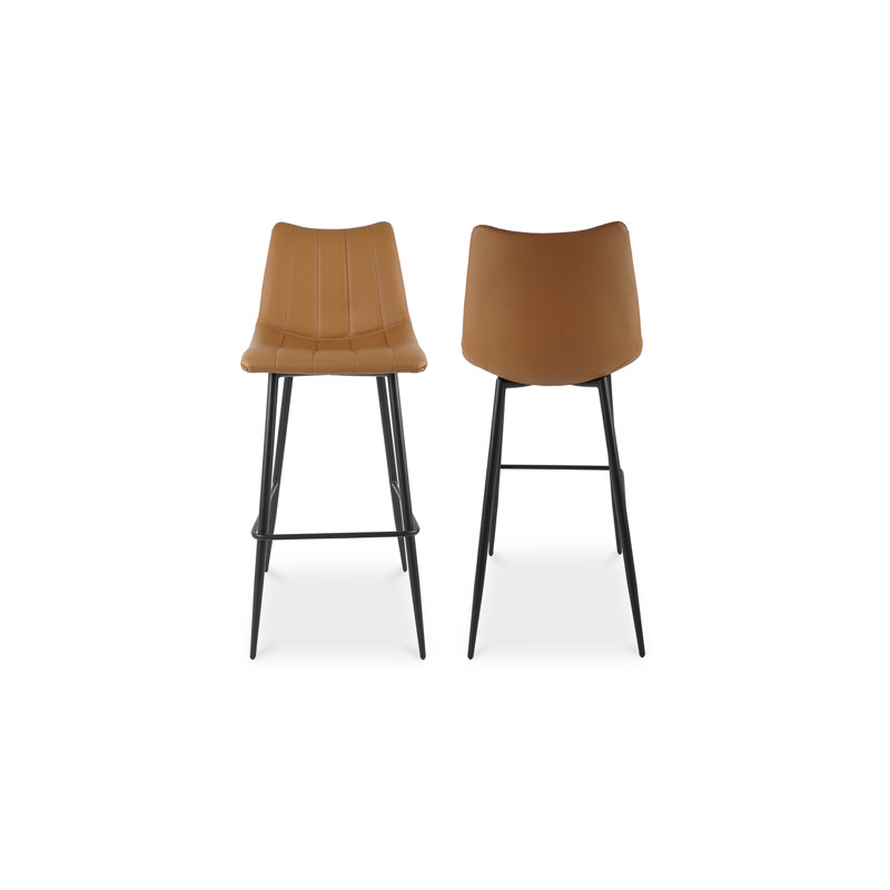 Tabouret de bar et de comptoir Finnigan, Brun clair / similicuir, Tabouret de bar (siège d'une hauteur de 30 po)