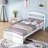 Twin Size Platform Bed Frame with Storage Drawer-1729236654
