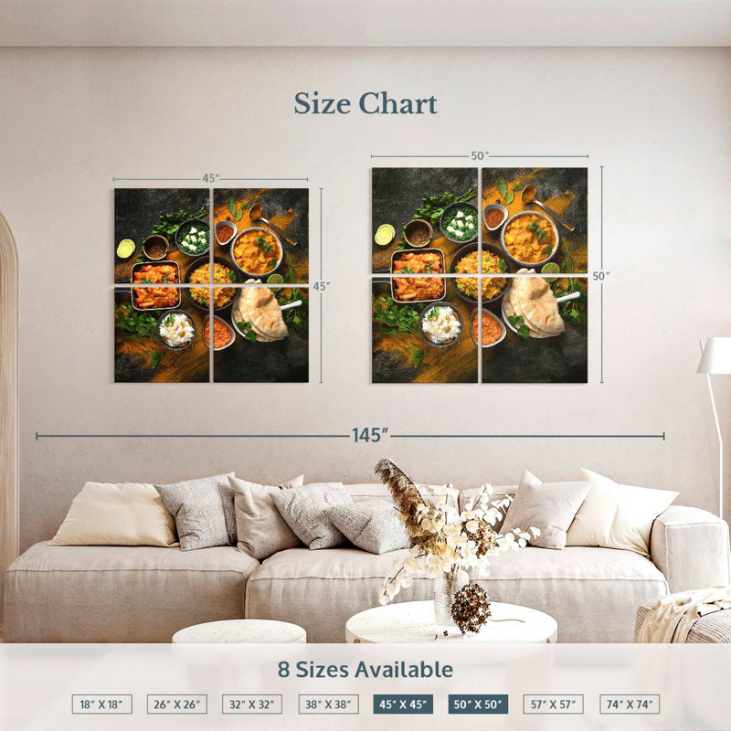 Yarlin Indian Cuisine, 50'' H x 50'' W