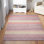 Tapis mauve clair en laine tissé à la main à plat Gosselin