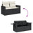 Vidaxl Garden Sofa Set Black