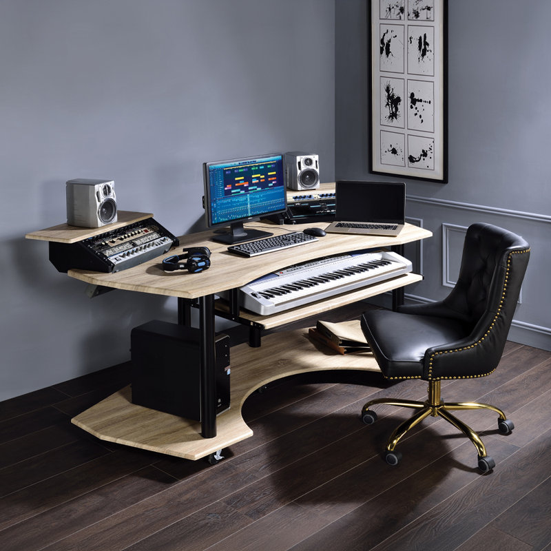 Bureau de studio de musique 71 po Nocera, Chêne naturel