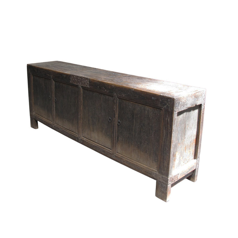 Vintage Hand Made Reclaimed Elm Sideboard Cabinet 32