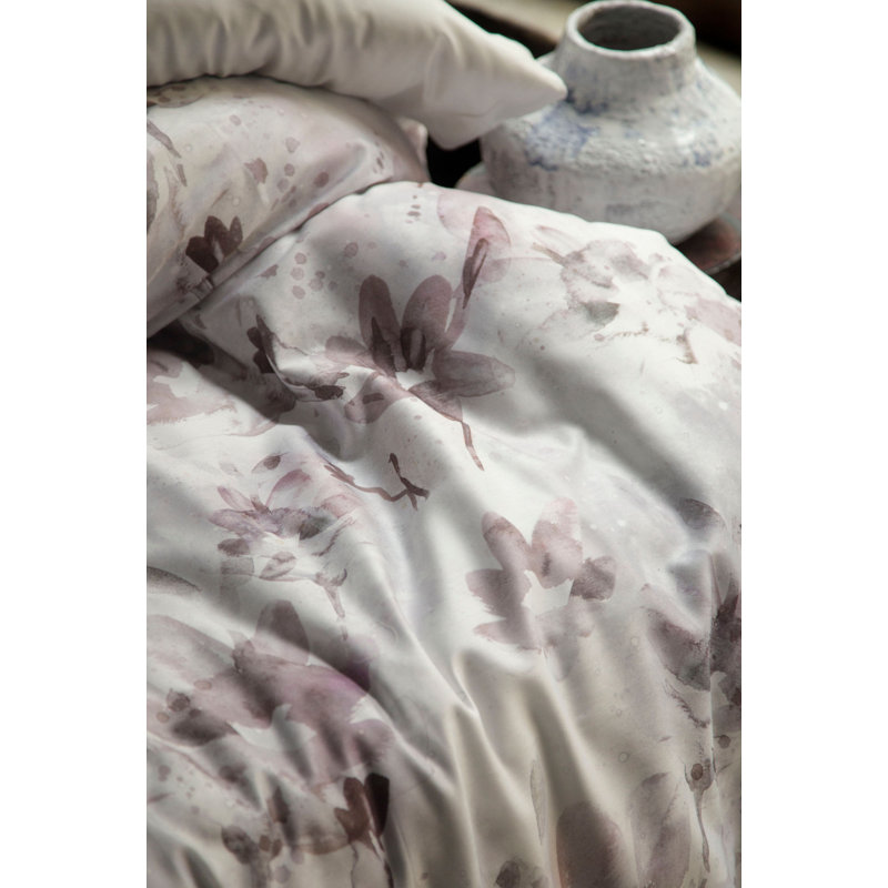 Satin Floral Duvet Cover, Full XL Duvet Cover + 3 Additional Pieces
