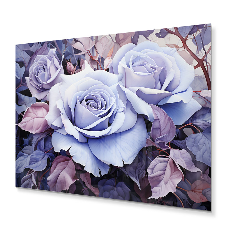- Reproduction d'art mural en métal Roses, H 24 po x l 32 po x P 1 po