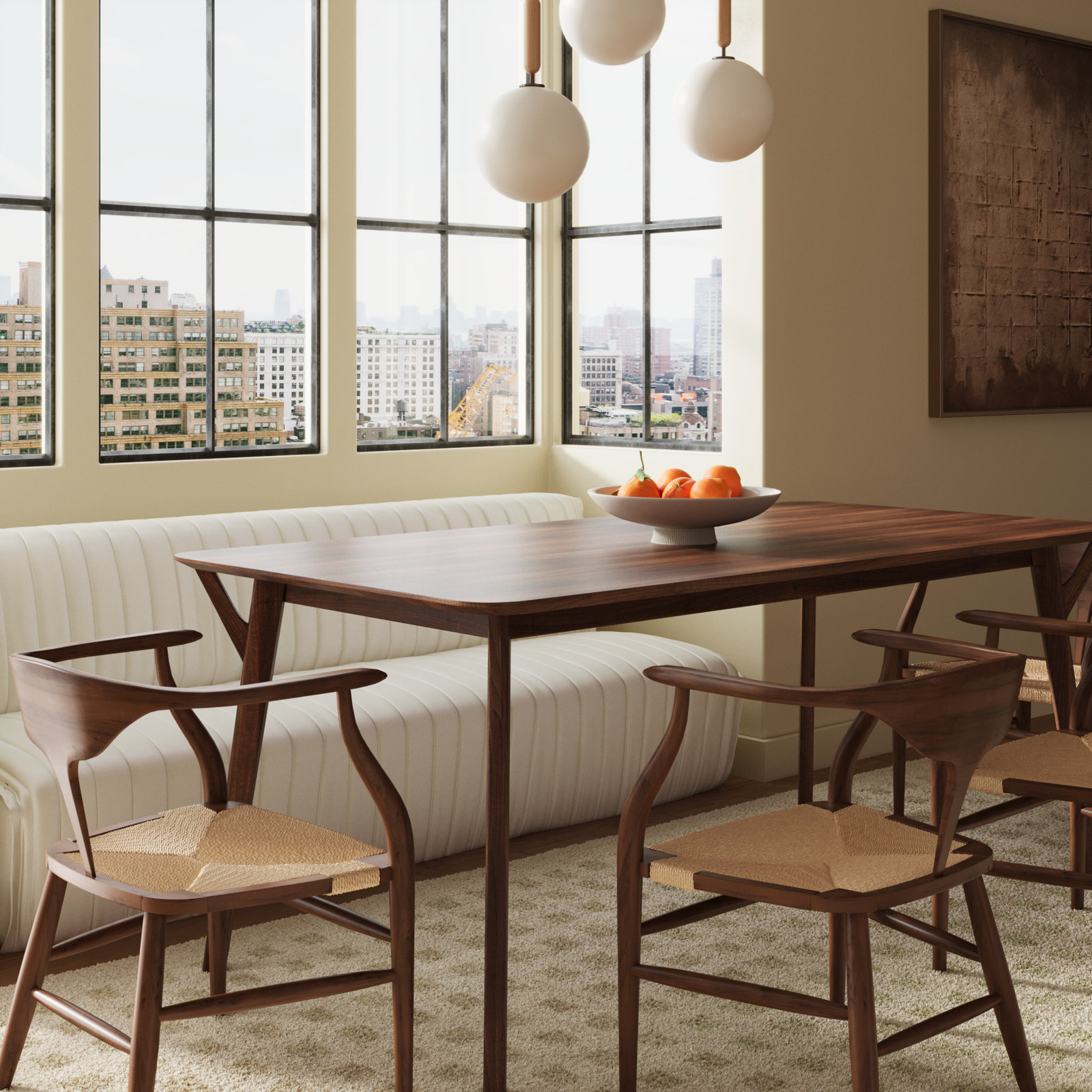 Evanston 71" Walnut Dining Table, Walnut