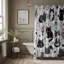 Darianyin Monochrome Felines - 1 Piece Standard Shower Curta-1695186024