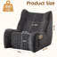 Fauteuil à billes pour adultes avec accoudoirs - Fauteuil d'appoint surdimensionné et confortable pour salon