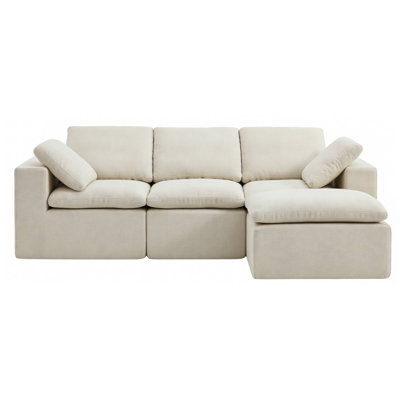 Canapé modulaire Cloud-Like Comfort avec méridienne, siège moelleux et moelleux