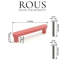 Poignée d'armoire moderne de style Mid-Century ROUS, 4 po, rosé (rose)-111786464-112192733