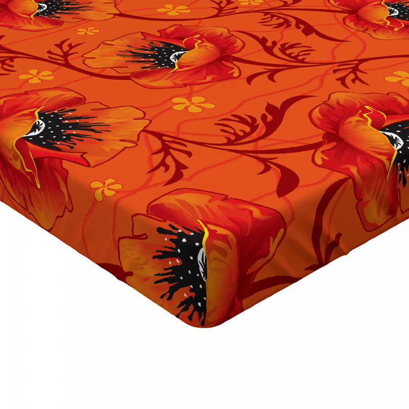 Microfiber Floral Fitted Sheet, Full Fitted Sheet