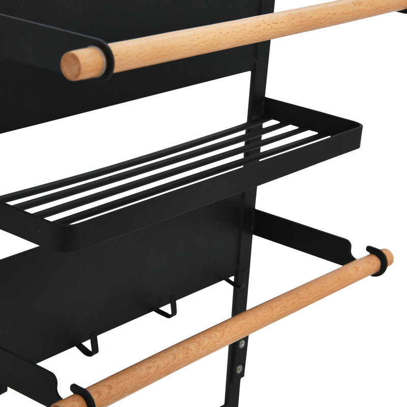Metal Magnetic Organizer Rack, Black