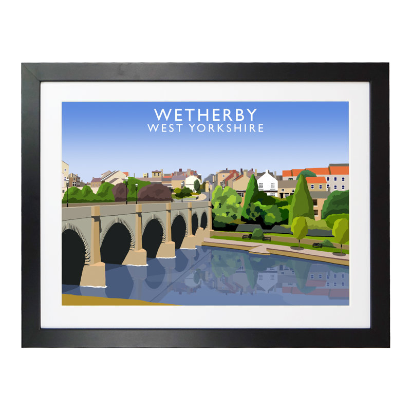 'Wetherby' by Richard O'Neil - Print, Black Wood Frame, 33.5 cm H x 43.5 cm W x 2.2 cm D