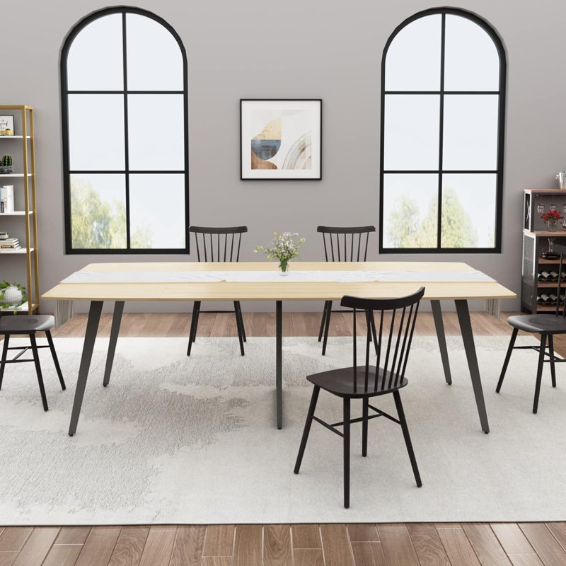Sibylle 8FT Dining Table for 6-12 Person, 94.49" Large Kitchen Table Dining Room Table Dinner Table