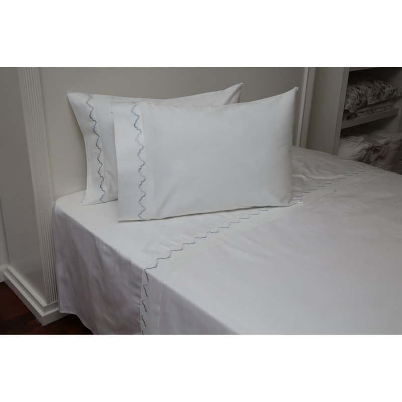 100% Cotton Sheet Set, Queen Sheet Set, LIght Blue